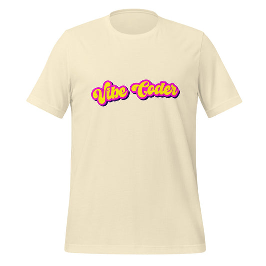 Product mockup photo of the Vibe Coder T Shirt uni